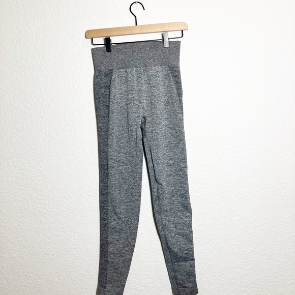 🔥SALE🔥 Gymshark high waisted charcoal marled/teal leggings Small - Picture 3 of 4